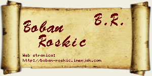 Boban Roškić vizit kartica
